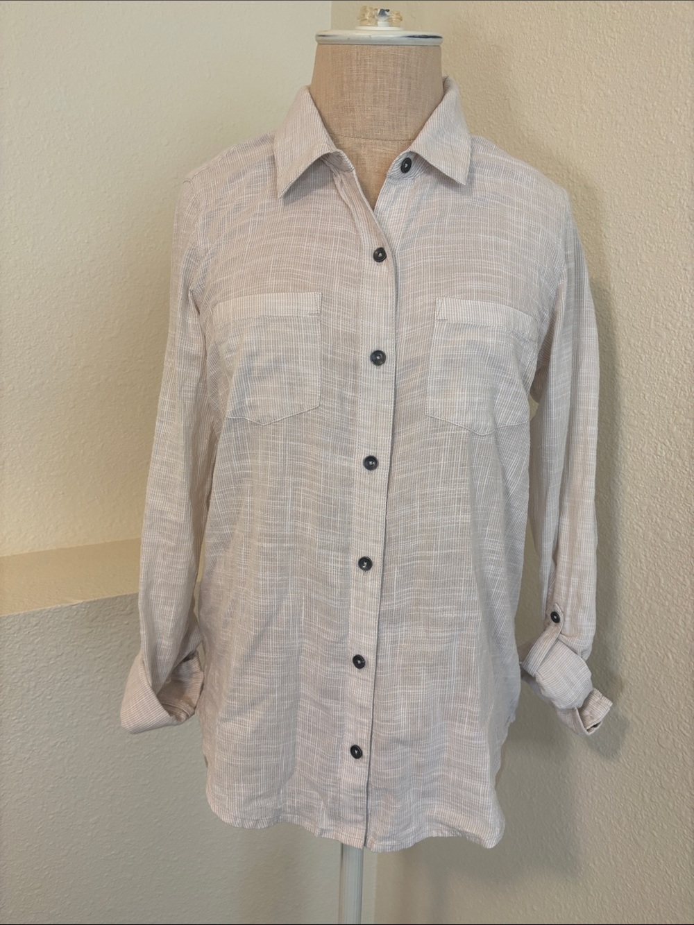 Kuhl 100% Organic Cotton Lightweight Long Sleeve Button Down Shirt Womens XS